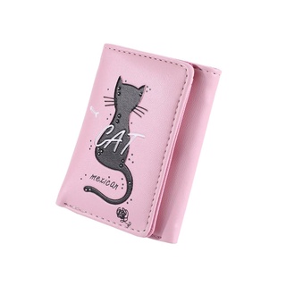 Lod fashion linda cartera De cuero Pu De gatito con dibujos Animados para mujer (9)