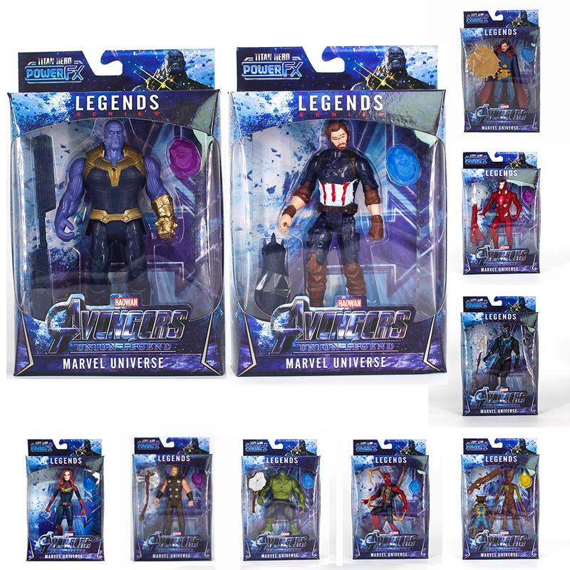 figuras led de 16cm avengers infinity war capitán niños juguetes marvel juguetes iron man luz figura