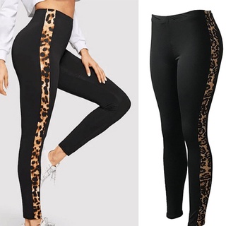 Leggings de Leopardo con estampado de Leopardo para mujer/leggins delgados de Alta elasticidad de algodón
