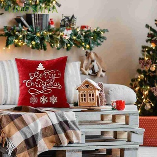 KINOSHITA 18x18in Christmas Decoration Cotton Linen Pillow Case Christmas Pillow Covers Bedroom Decoration Home Decor Household Couch Throw Pillow Decorative Cushion Covers