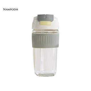 Cc botella de agua segura a prueba de fugas de vidrio de borosilicato alta paja taza para beber (8)