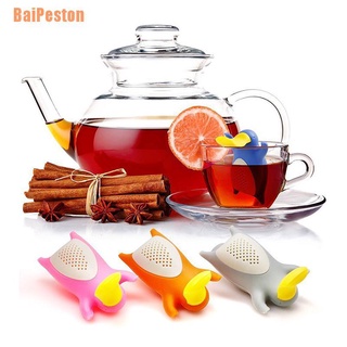 Baipeston~@ Platypus infusor de té lindo colador de silicona hoja suelta café novedad infus