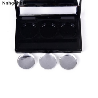 [Nnhgghbyu] Empty 3 Round Grids Eyeshadow Lipstick Powder Box Case Cosmetic Packing+Palettes Hot Sale