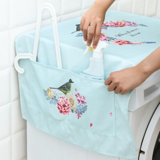 floral impermeable lavadora cubierta protectora cubierta de limpieza del hogar chaqueta frontal superior abierto hogar lavadora cubiertas