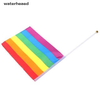 (waterheaed) 5X Arco Iris Mano Ondeando Bandera Gay Orgullo Lesbiana Paz LGBT Banner Festival En Venta