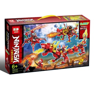 Ninja Go Building Blocks Set Red Dragon Box Mini Figures Toys Compatible With Lego 76036