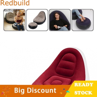 Redbuild 3 colores inflable tumbona inflable perezoso sofá con taburete de pie impermeable para el hogar