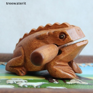 Treewaterit Mini Instrumento Musical De madera Tradicional Estilo rana De la suerte percusión De dinero (2)