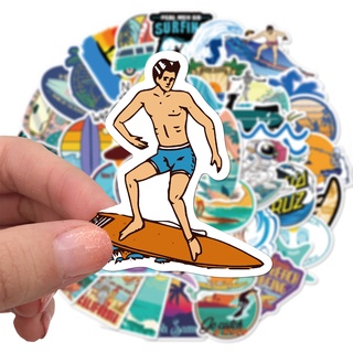 50pcs dibujos animados surf impermeable pegatina skateboarding snowboard retro vinilo pegatina graffiti cuaderno pegatina (2)