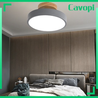 [cavopi] Lámpara De techo Moderna con Led/12w/3 colores/lámpara circular De madera Para cocina/dormitorio/Sala De Estar (1)