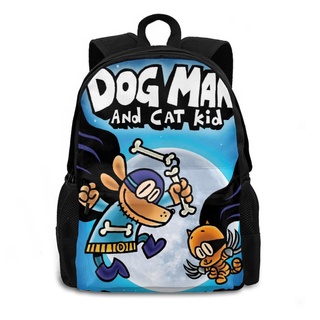 perro hombre de dibujos animados patrón mochila escuela bolsa de la escuela portátil bolsa de la escuela, ligero y multifuncional, bolsa de la escuela para niñas y niños
