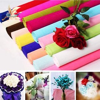 clysmable romántico crepe papel de boda favores streamer rollo de flores envolver floristería amor fiesta suministros caliente regalo envoltura/multicolor