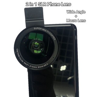 0.6X Lente De Gran Angular 15X Teléfono Macro 2 En 1 4K HD Detalle Disparo Con Clip Seguro ABS Para Smartphone