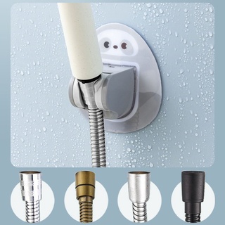 nne. de dibujos animados universal ajustable roatable marco de ducha soporte de ducha sin cabeza de perforación clip de ducha para baño (6)