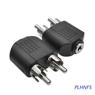 PLHNFS 3.5mm Female To Double Male Audio (RCA) Jack Adapter 1 Female To 2 Male 1/8in, Female Aux Jack To 2RCA Male Converter