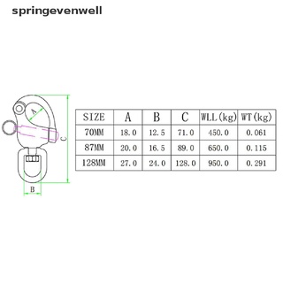 [springevenwell] 1pc redondo de acero inoxidable de liberación rápida giratoria grillete marino barco ancla cadena caliente (6)