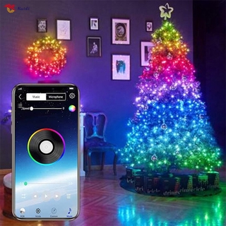 cortina de luces led personalizadas para árbol de navidad/luz de control remoto app