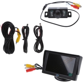 4.3 pulgadas/Monitor de vista trasera de coche/retrovertido/cámara con cable/Kit de visión nocturna