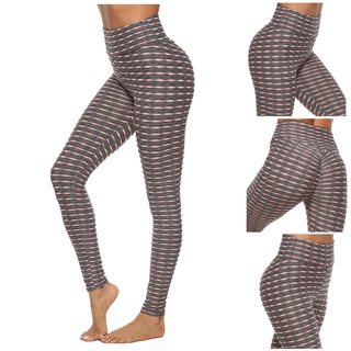 ✨ FuhuangYa 🌫️ Women's Lattice Printing High Waist Stretch Strethcy Fitness Leggings Yoga Pants