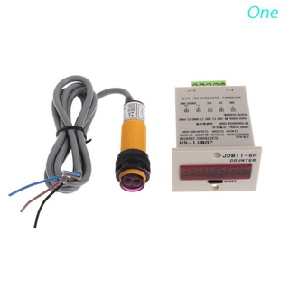 One 6-Digit LED Display 1-999999 Counter Adjustable NPN Photoelectric Sensor Switch