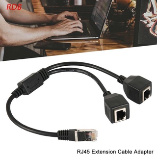 RDB RJ45 Ethernet Splitter Cable RJ45 Network Splitter Adapter Cable RJ45 1 Male to 2 Female Socket Port LAN Ethernet Network Splitter Y Adapter Cable