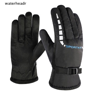 (waterheadr) hombres mujeres guantes táctil impermeable guantes cálidos térmicos polar running esquí guantes en venta