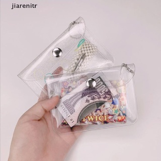 [jiarenitr] Tarjetero De PVC Transparente Con Purpurina , Impermeable , Mini Monedero Para Niñas . (6)