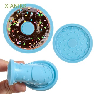 XIANIKK Round Keychain Molds Candy Chocolate Jewelry Making Tool Donut Mold Pendant Cake Tools Resin Crafts Clay Mold Silicone Moulds
