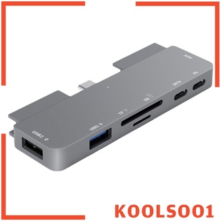 [KOOLSOO1] 7 puertos USB C Hub USB-C a HDMI 4K adaptador PD Hub compatible con iPad Pro 11/ 2018