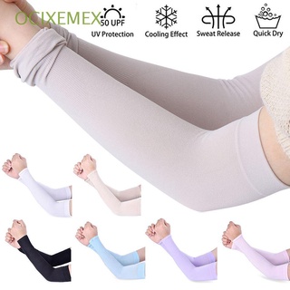 Ocexemex Thumb Warmer expuesto para correr verano ropa deportiva refrigeración baloncesto brazo Mangas cubierta/Multicolor