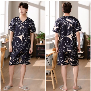 12 diseños Baju Tidur: pijama de satén Dewasa, pijama de seda de hielo, pantalones cortos
