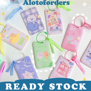alotoforders2.cl cubierta de tarjeta decorativa fácil de almacenar abs bowknot tarjeta de identificación titular de la manga para niños