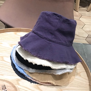 aobuqu moda mujeres color sólido ala ancha anti-uv plegable pescador sombrero cubo gorra