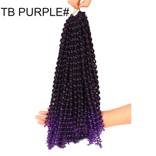 45 cm De Onda De agua rizada trenzada De Crochet rizado Ondulado peluca extensión De cabello Sintético (8)