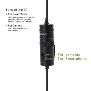 COR BOYA BY-M1 micrófono de grabación de vídeo para iPhone teléfono móvil Vlog solapa micrófono Lavalier micrófono para cámara DSLR videocámara (4)