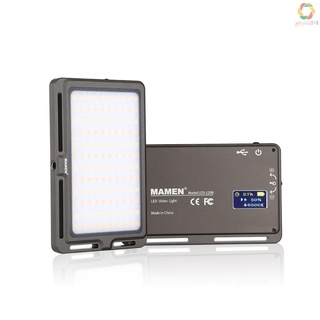 mamen led-120b ultra delgado led luz de vídeo regulable 3000k-6500k 120pcs leds cri95 batería incorporada dslr cámara fotografía luz de relleno