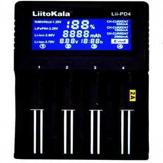 Lii-PD4 4 Slots Lithium Nimh Battery Charger for 18490/18350 LCD Display (6)