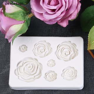 【jn】 3D Rose Flower Silicone Fondant Chocolate Mould Cake Decor Sugarcraft Mold .