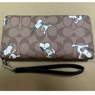 Coach C4596 mujeres bolsos de moda largo Snoopy lindo exquisito cartera de gran capacidad de la tarjeta caso monedero bolsa de billetes (1)