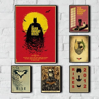Marvel póster Evolution of Batman pegatinas de pared Vintage póster papel Kraft impresiones de alta calidad para el hogar/Bar/vivir decoración del hogar el Extra es aleatorio)
