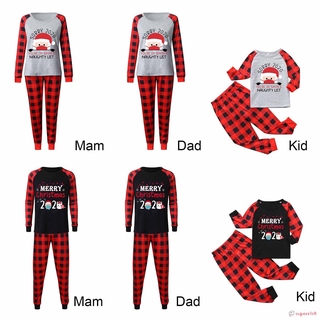 2020 cuarentena navidad pijamas conjunto de manga larga navidad familia coincidencia pijamas conjunto para la familia