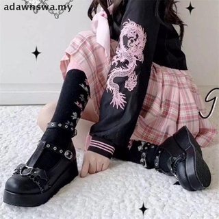 Adawa Lolita zapatos Little Bat estilo Bowknot Demon Dark Goth Punk plataforma Cosplay zapatos de tacón alto.