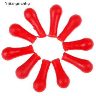 yijiangnanhg 10pcs gotero rojo bombilla de goma cabeza caída botella insertar pipeta laboratorio suministros caliente