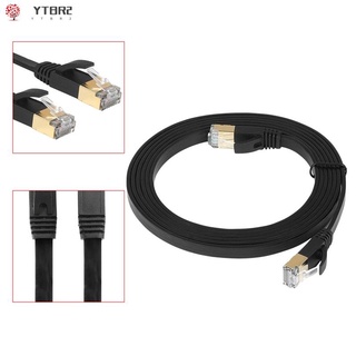 Cable Ethernet 2m Cat-7 De Alta velocidad negro con abrazadera con Conector