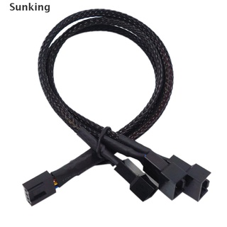 [Sunking] cobre 3 vías PWM 4Pin/3Pin ordenador ventilador de alimentación manga divisor Cable de extensión