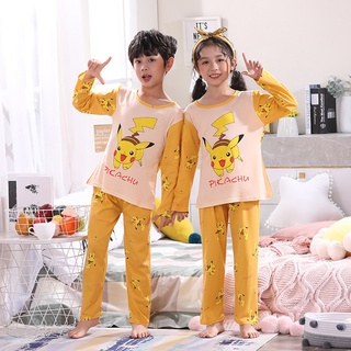 Dormir Camisa Pijamas Para Adolescentes Niños Grandes Pijama De Poliéster De Dibujos Animados Pikachu Impresión (6)