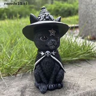 newd magic gato resina artesanía animal decoración pug perro monstruo regalo de halloween jardín cl (3)