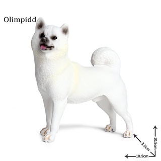 <Oli> lindo simulación Shiba Inu perro plástico Animal modelo figura decoración del hogar juguete de niños (6)