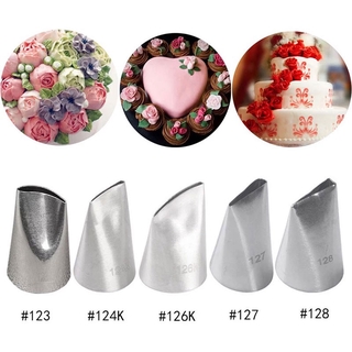 5 pzs/juego de boquillas de glaseado de flores rosadas para glaseado/crema/pertala/pastelería/herramienta de pastel