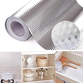 autoadhesivo impermeable a prueba de aceite de papel de aluminio para el hogar, cocina, pared